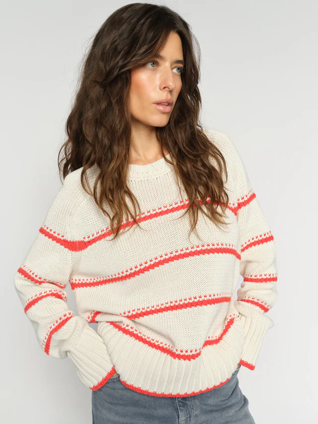 Jersey de algodón grueso a rayas para mujer de calidad Marca MOS MOSH
