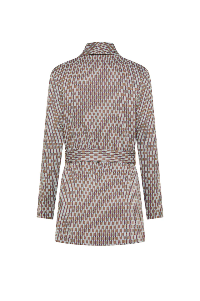 Cardigan de punto con cinturón y detalle de lurex NIU