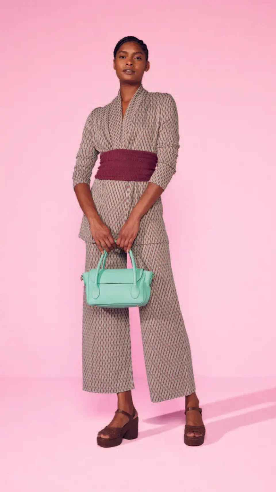 Cardigan de punto con cinturón y detalle de lurex NIU