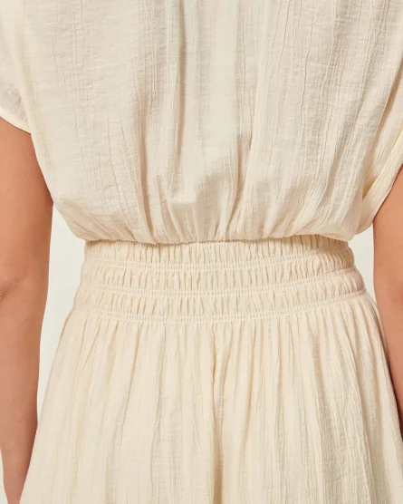 Vestido largo de viscosa Galiane con botones