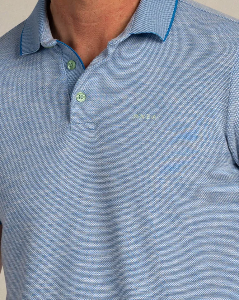 Polo de hombre en algodón flame de estilo sport