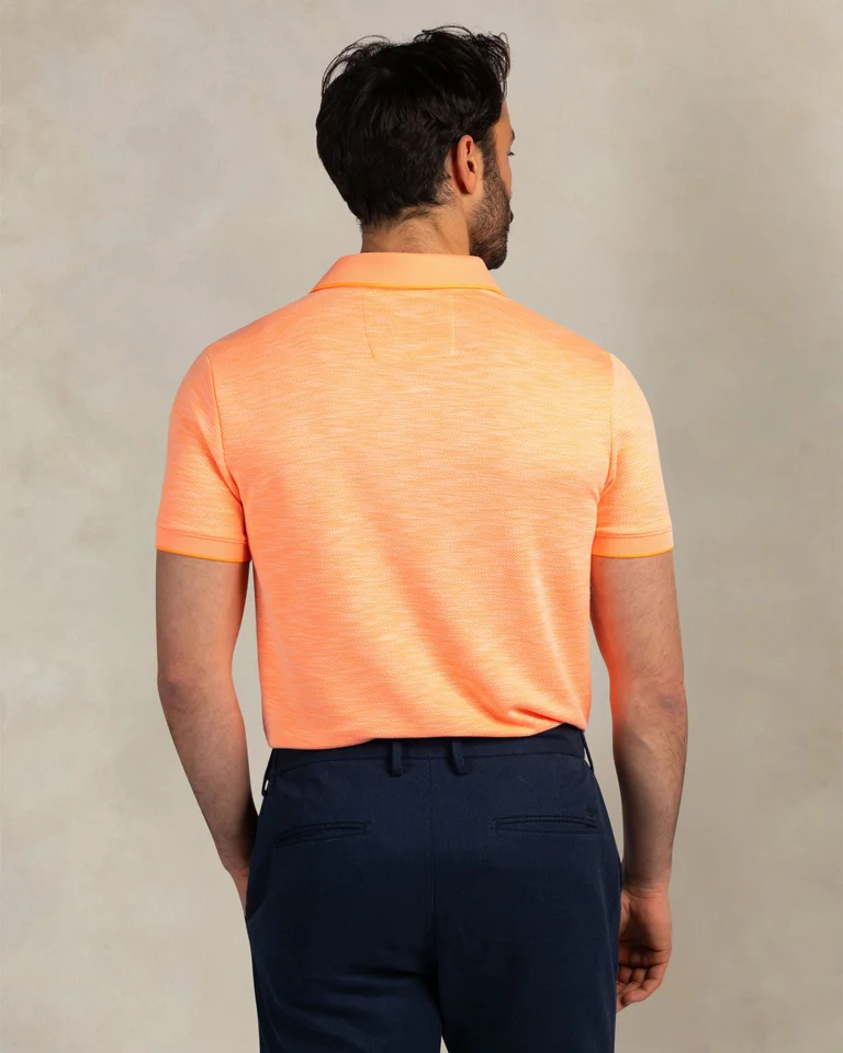 Polo de hombre en algodón flame de estilo sport