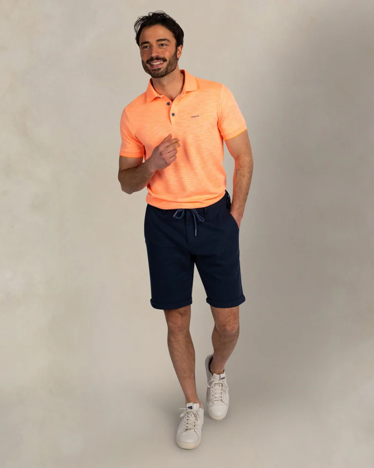 Polo de hombre en algodón flame de estilo sport