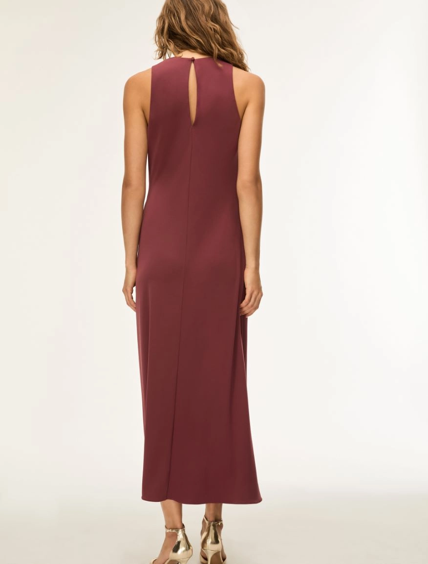 Vestido de fiesta de punto sin mangas iBlues con fruncido lateral