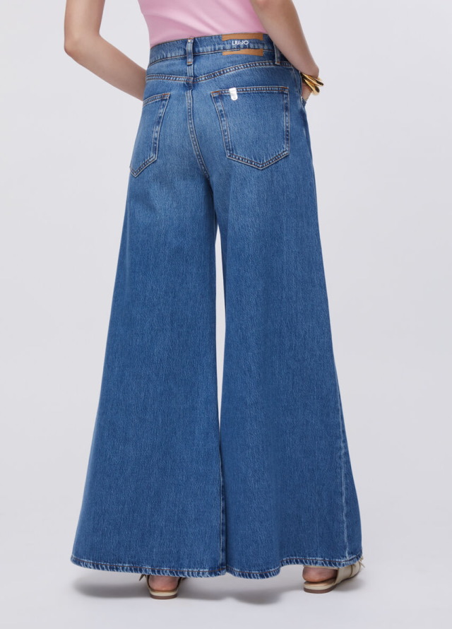 Pantalón de mujer de corte ancho Liu Jo Super Ample No Elastic