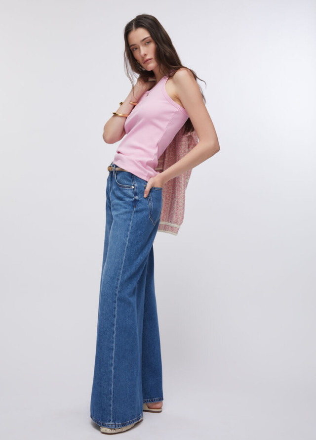 Pantalón de mujer de corte ancho Liu Jo Super Ample No Elastic
