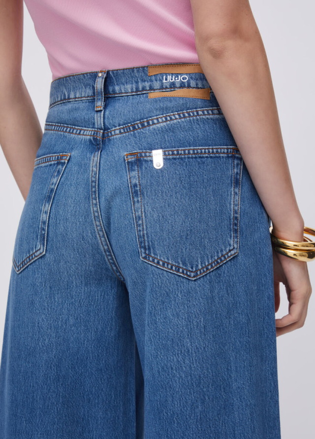 Pantalón de mujer de corte ancho Liu Jo Super Ample No Elastic