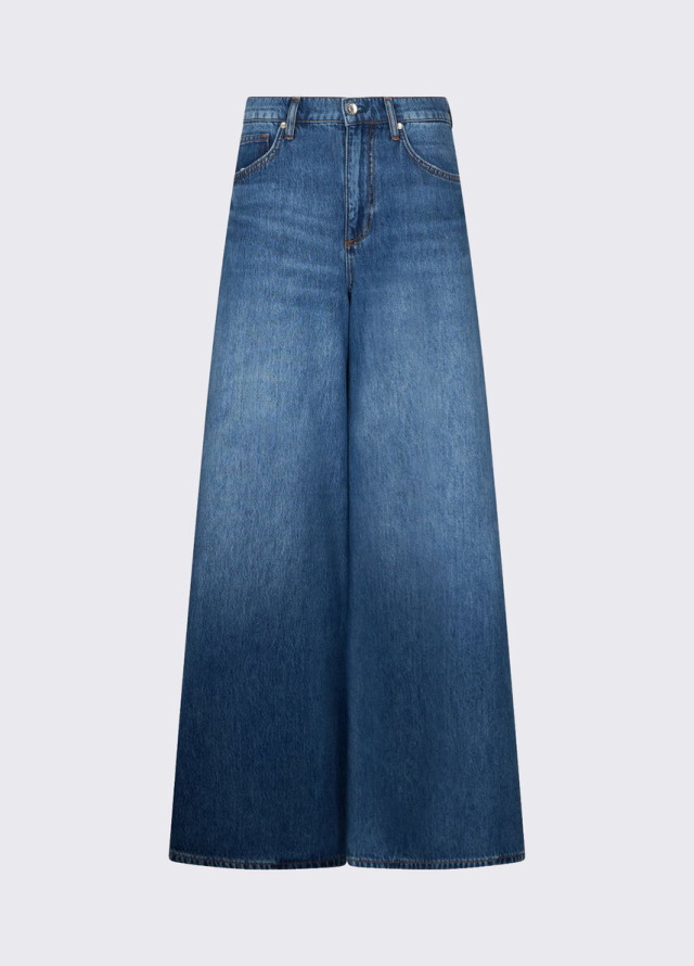 Pantalón de mujer de corte ancho Liu Jo Super Ample No Elastic