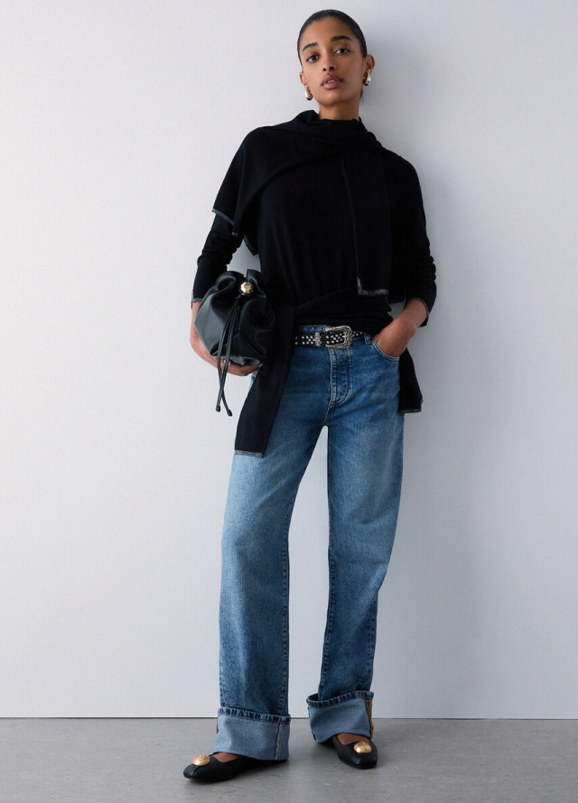 Pantalón recto con vuelta de Liu Jo para mujer
