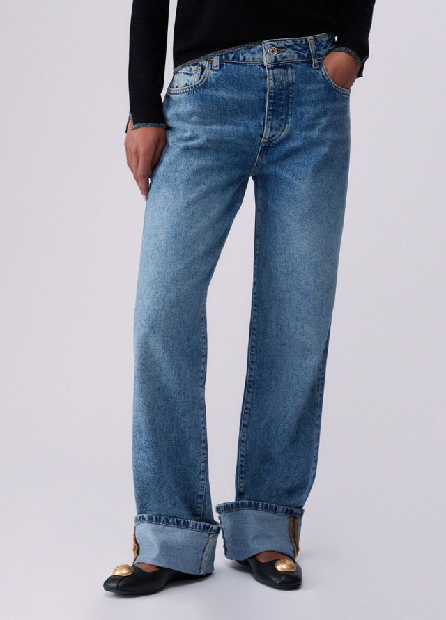 Pantalón recto con vuelta de Liu Jo para mujer