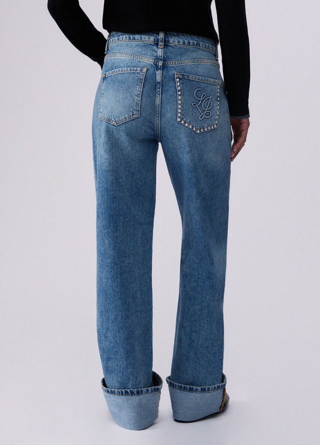 Pantalón recto con vuelta de Liu Jo para mujer