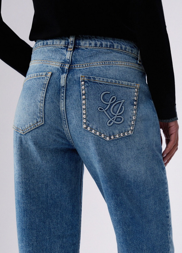 Pantalón recto con vuelta de Liu Jo para mujer