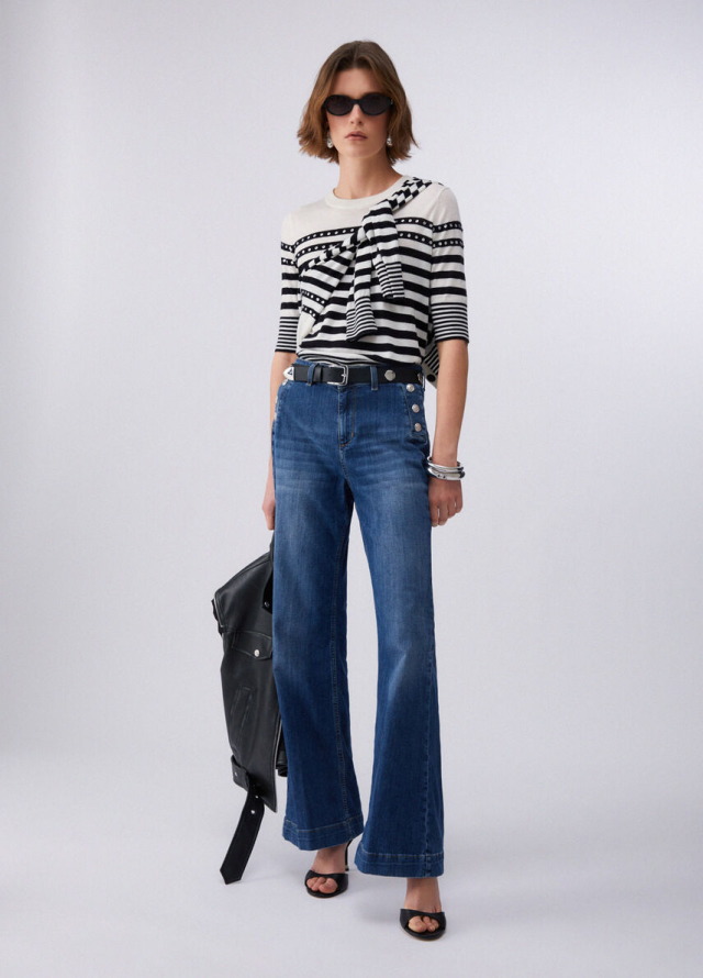 Pantalón de mujer con botones laterales de la marca Liu Jo