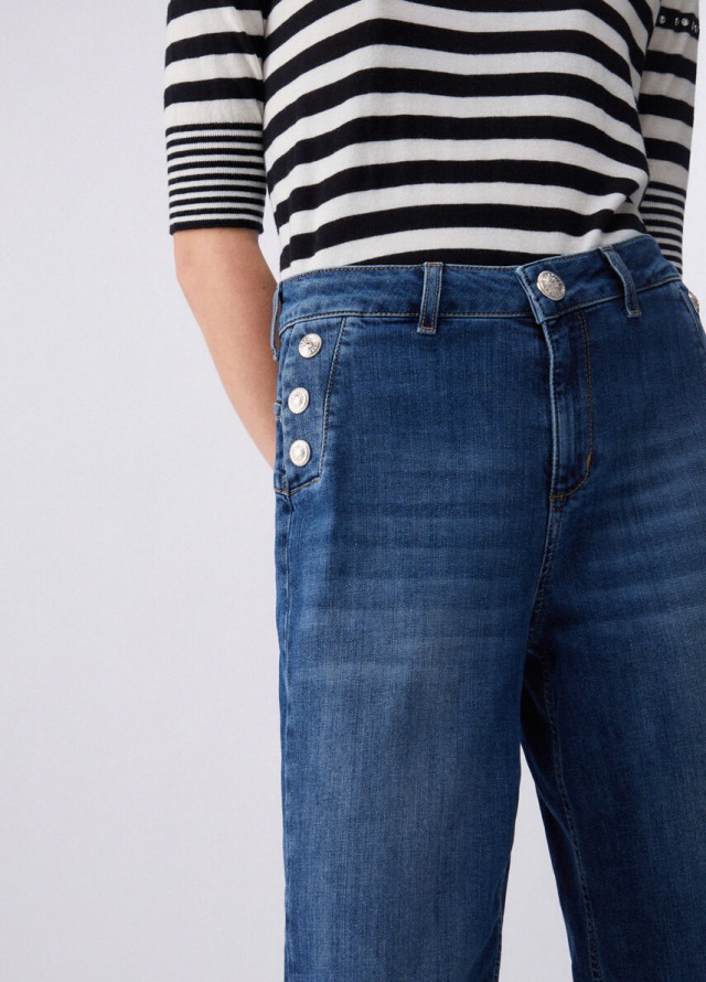 Pantalón de mujer con botones laterales de la marca Liu Jo
