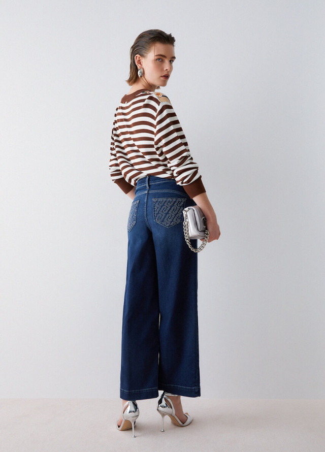 Pantalón crop de mujer Liu Jo con aplicaciones