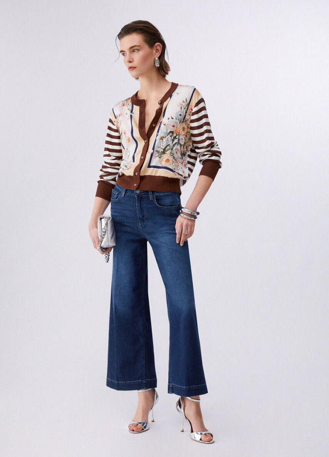 Pantalón crop de mujer Liu Jo con aplicaciones