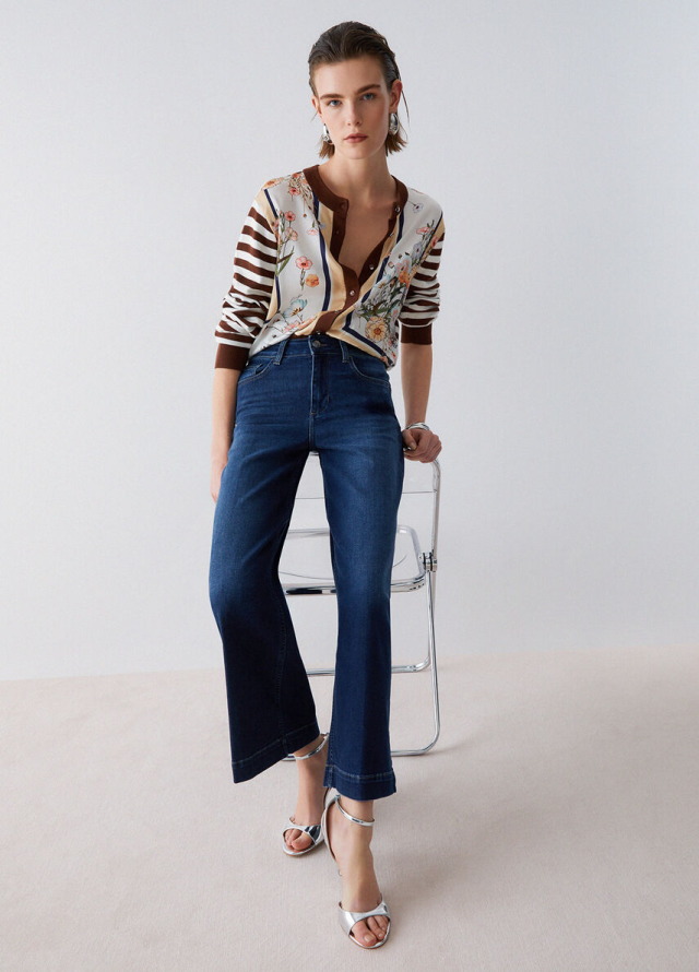 Pantalón crop de mujer Liu Jo con aplicaciones