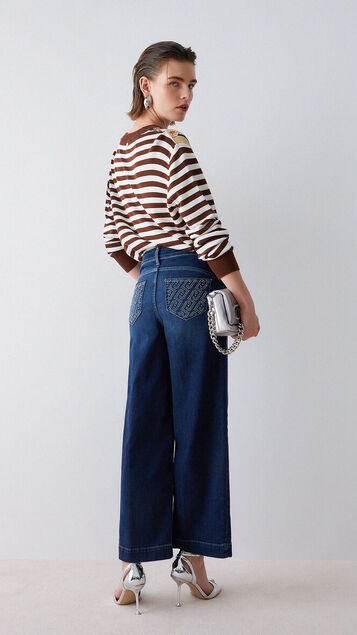 Pantalón crop de mujer Liu Jo con aplicaciones