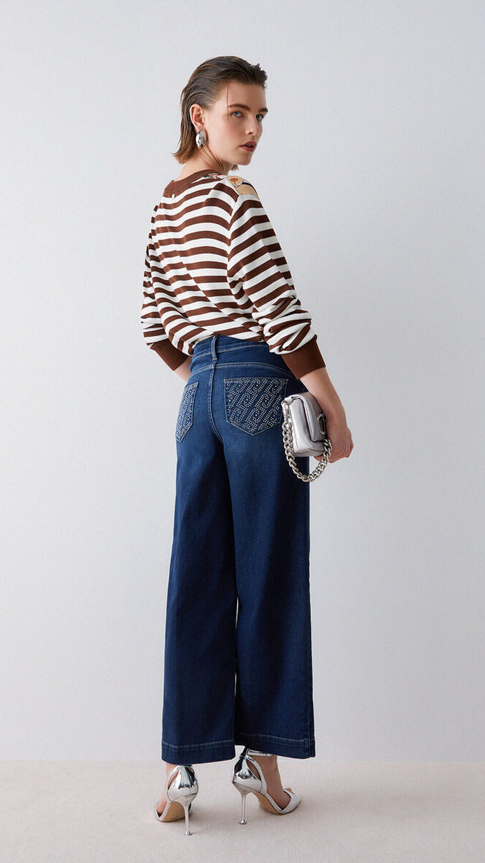Pantalón crop de mujer Liu Jo con aplicaciones