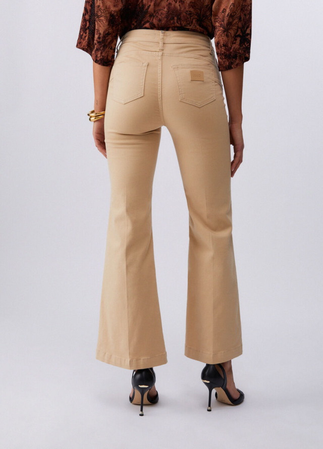 Pantalón ancho de mujer Liu Jo con botones laterales