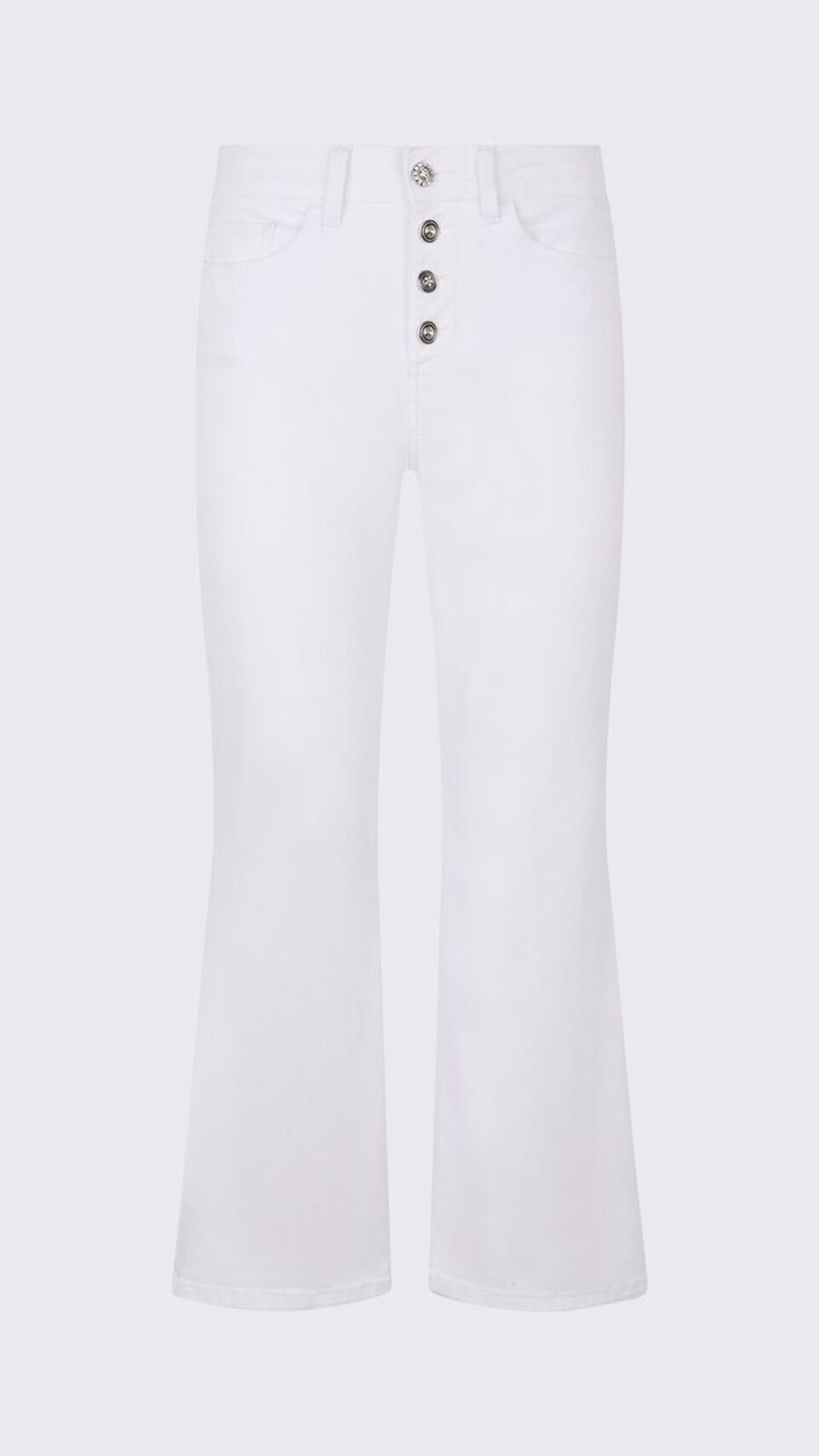 Pantalón de algodón acampanado con botones de Liu Jo
