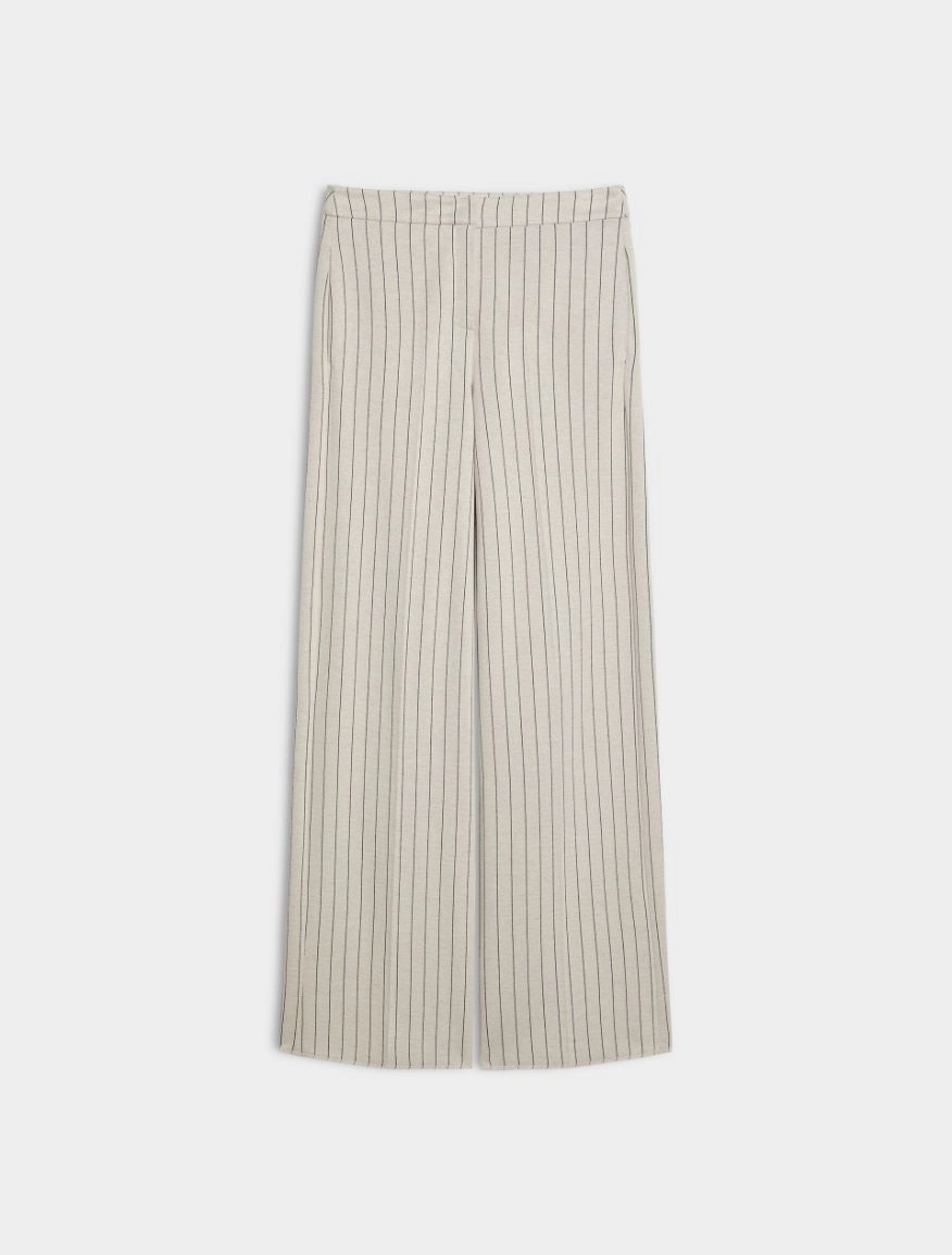 Pantalón wide leg de rayas de estilo joven iBlues