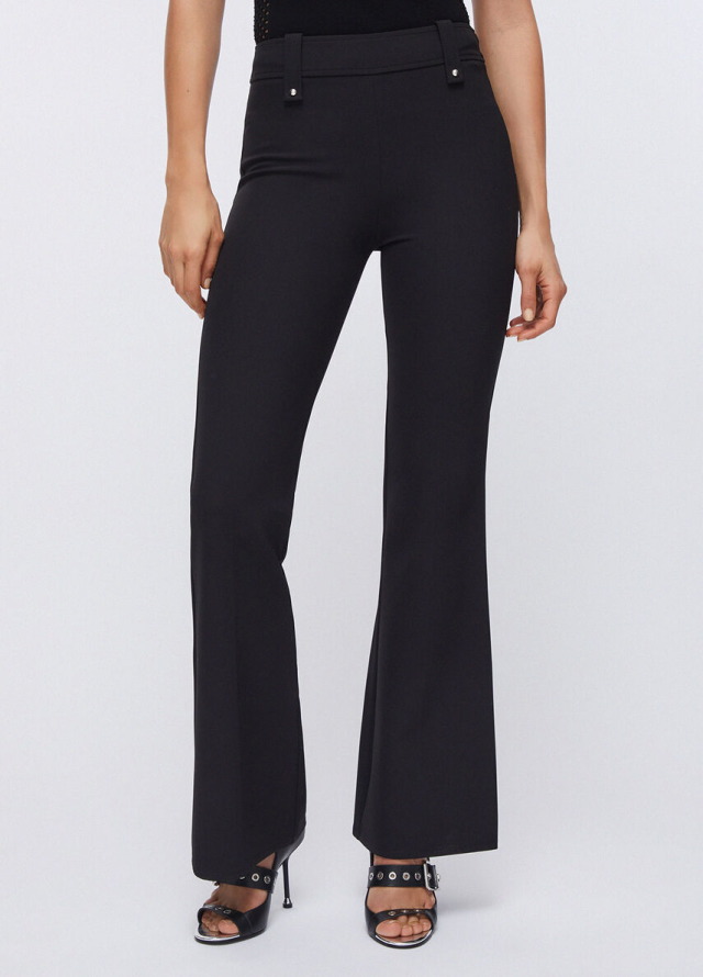 Pantalón de vestir acampanado en tejido crepe de Liu Jo