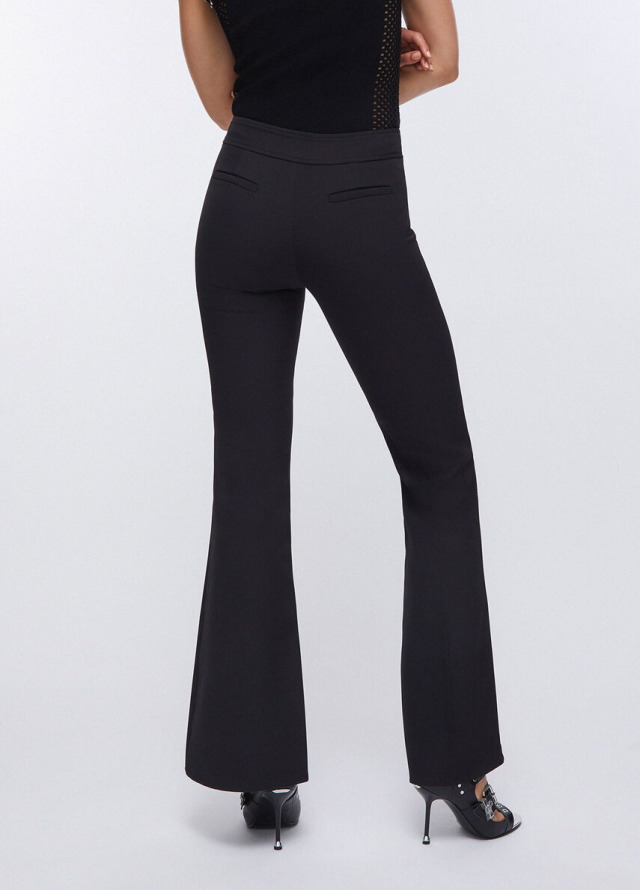 Pantalón de vestir acampanado en tejido crepe de Liu Jo