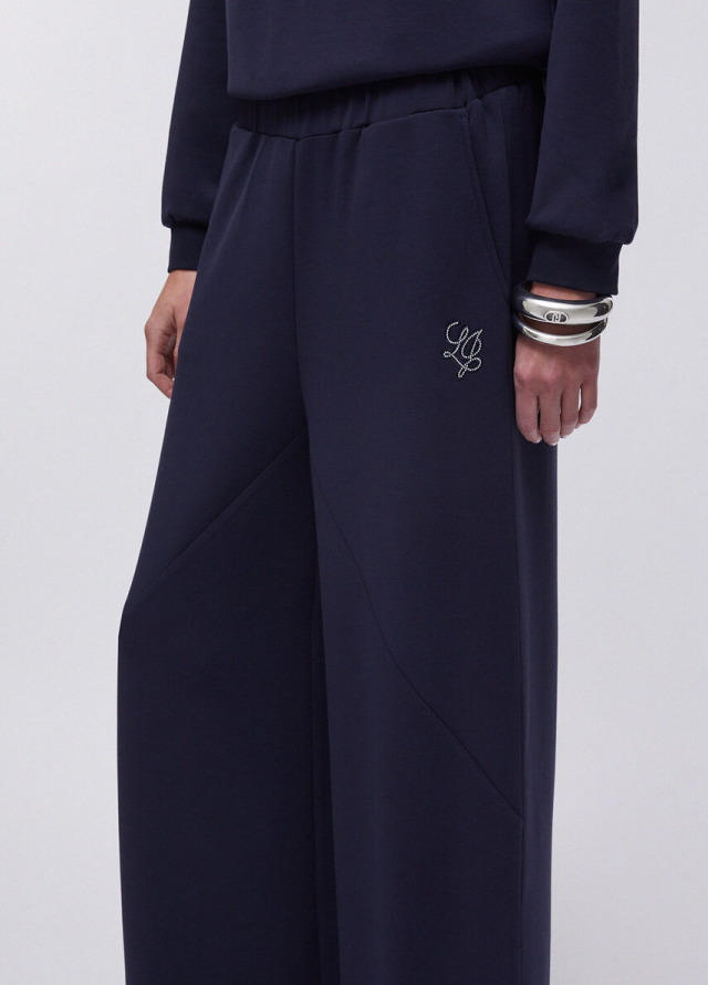 Pantalón de neopreno de corte ancho y recto Liu Jo