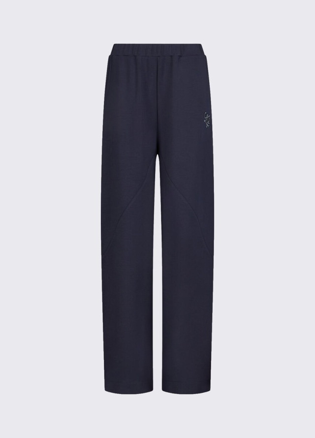 Pantalón de neopreno de corte ancho y recto Liu Jo