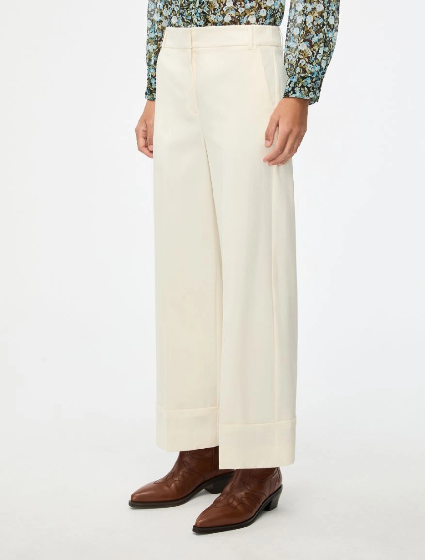 Pantalón ancho de piqué a rayas de vestir iBlues