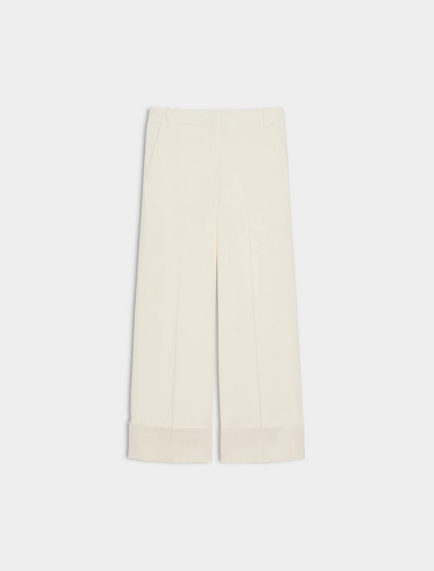 Pantalón ancho de piqué a rayas de vestir iBlues