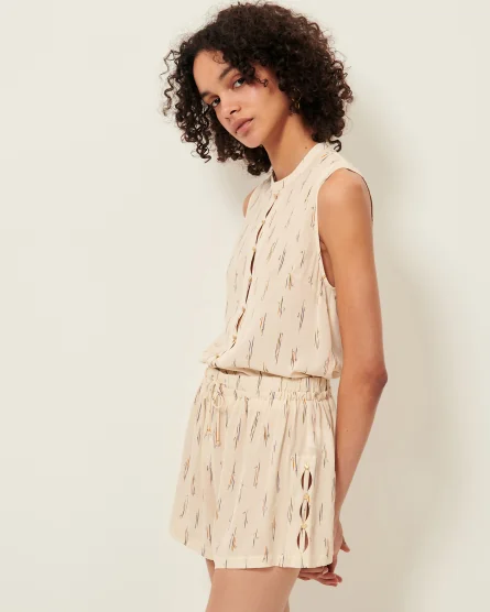Blusa de rayas sin mangas Sessùn modelo Les Bains