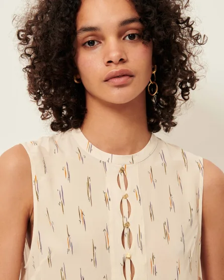 Blusa de rayas sin mangas Sessùn modelo Les Bains