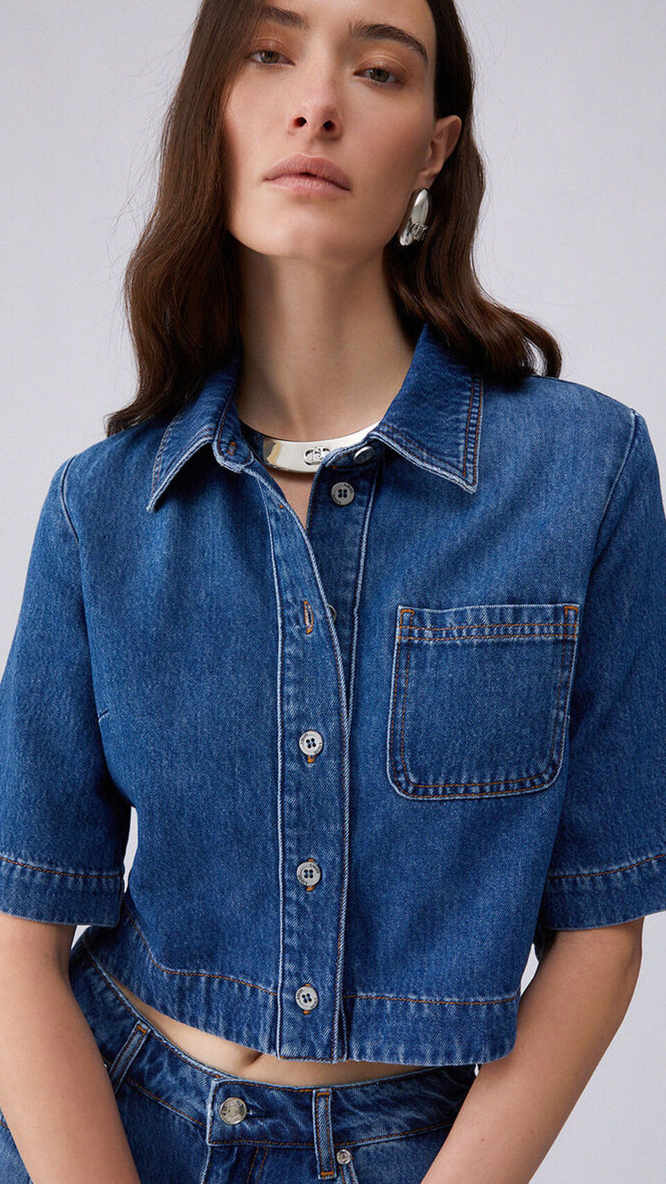 Camisa de manga corta en Tencel de Liu Jo para mujer