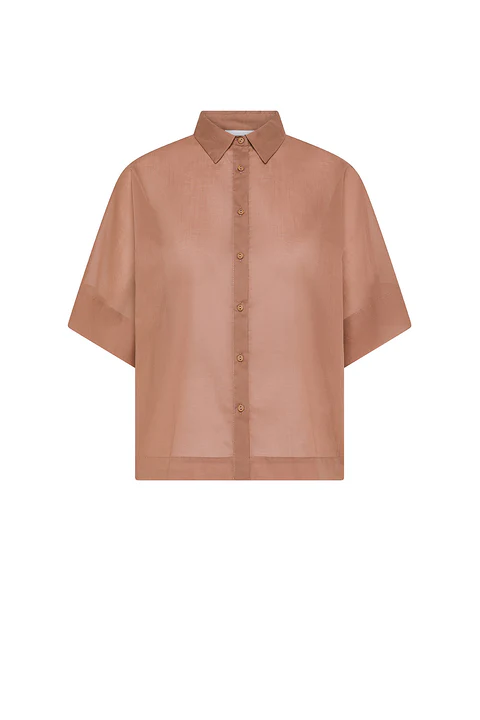Blusa de manga corta NIU en tejido Bual de Cotto