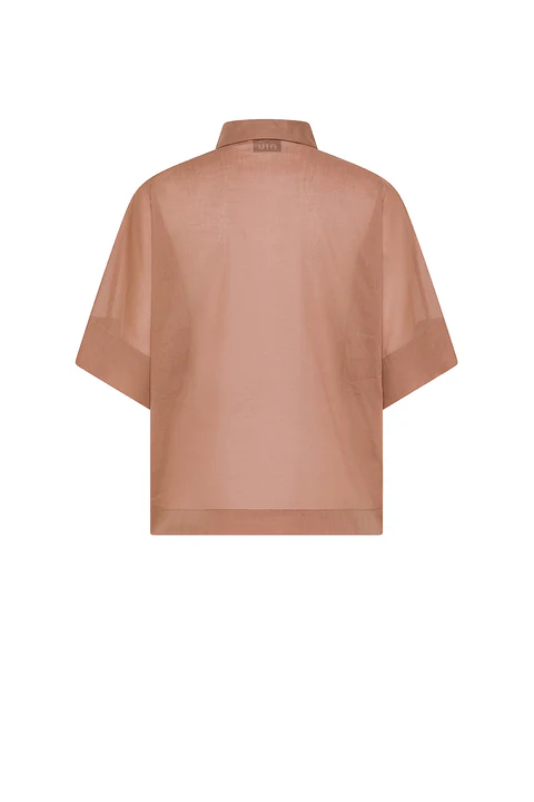 Blusa de manga corta NIU en tejido Bual de Cotto