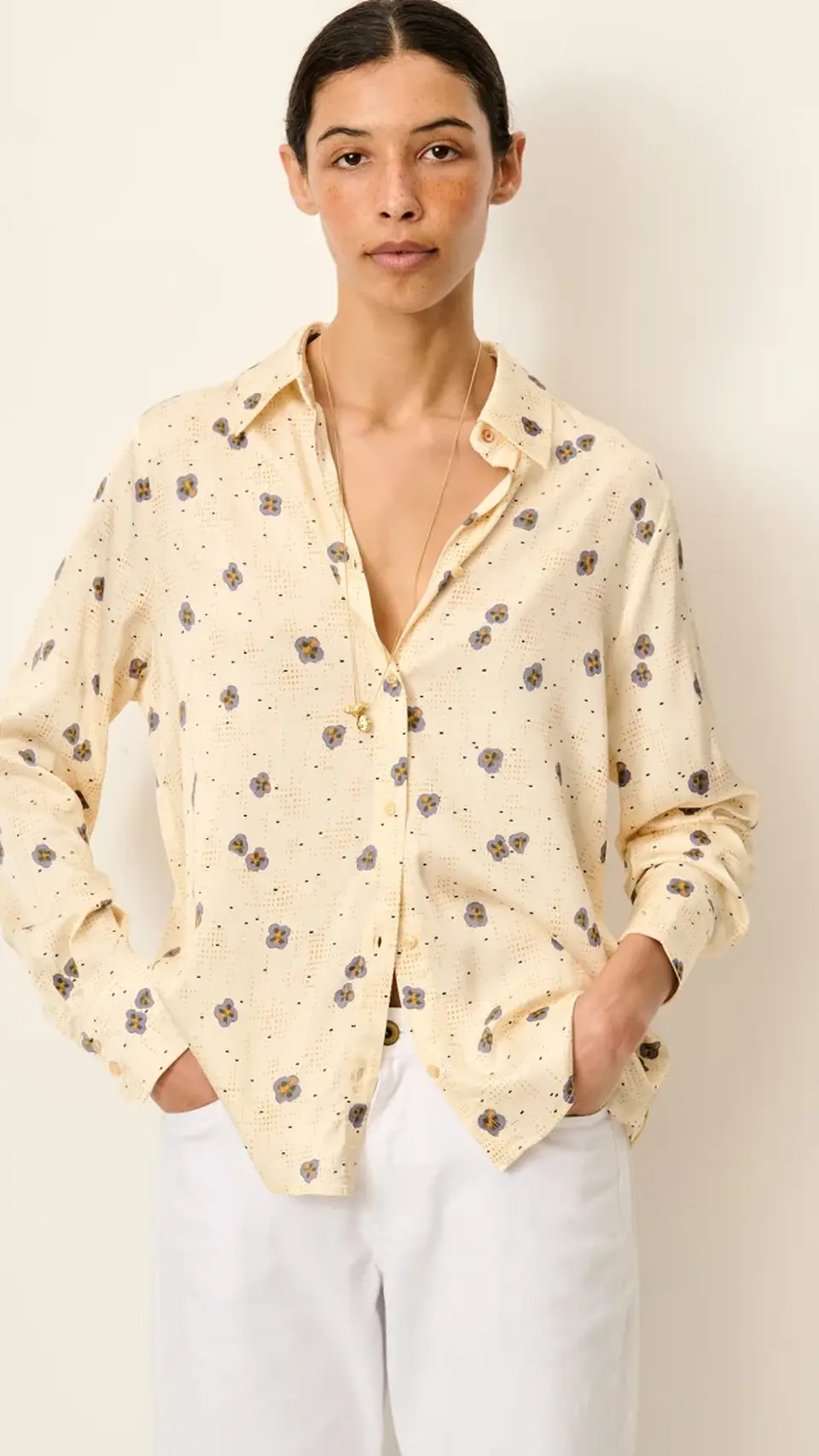 Blusa estampada de manga larga Sessùn modelo Britjet