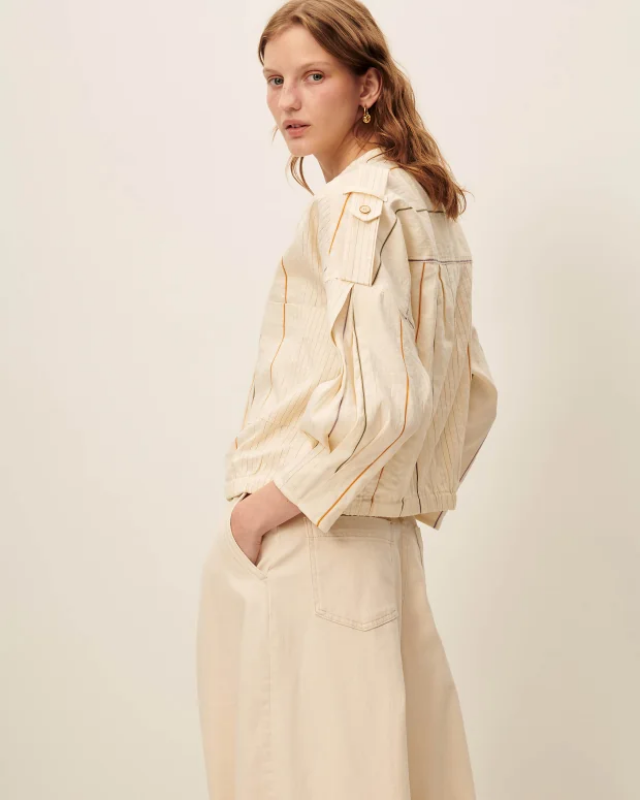 Chaqueta de rayas de algodón Sessùn modelo Calancas