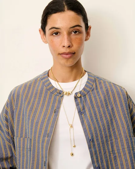 Chaqueta de lino a rayas para mujer Sessùn modelo Cadaqués