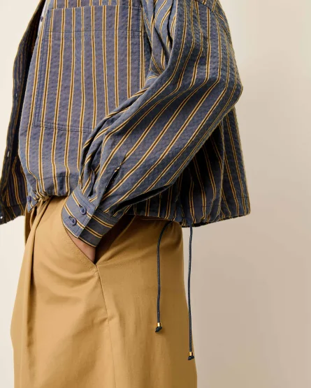 Chaqueta de lino a rayas para mujer Sessùn modelo Cadaqués