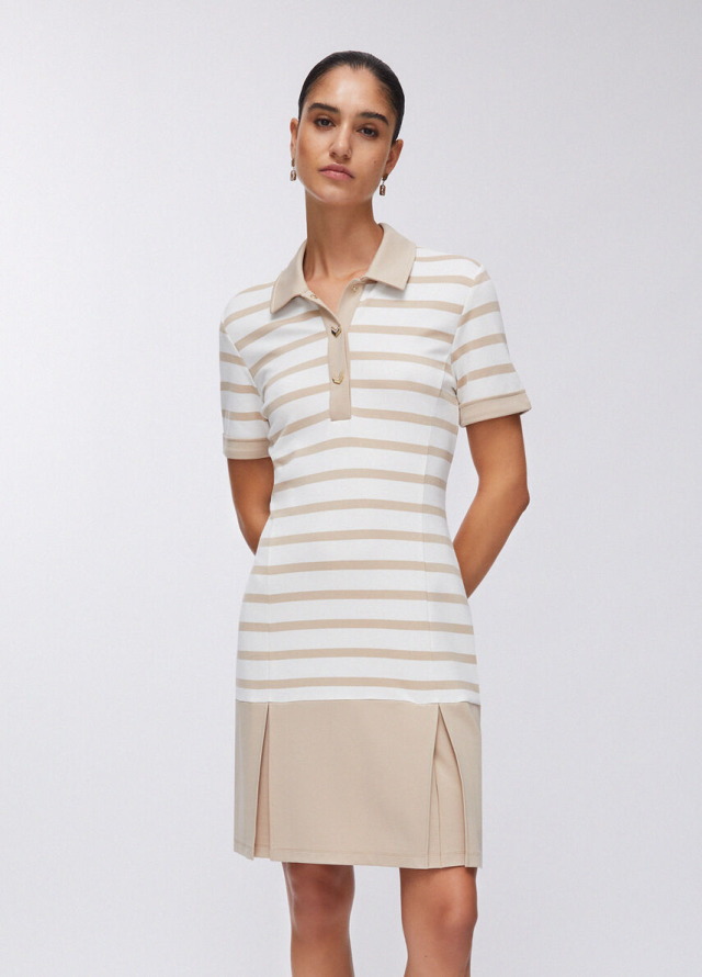 Vestido de punto a rayas de estilo joven Liu Jo