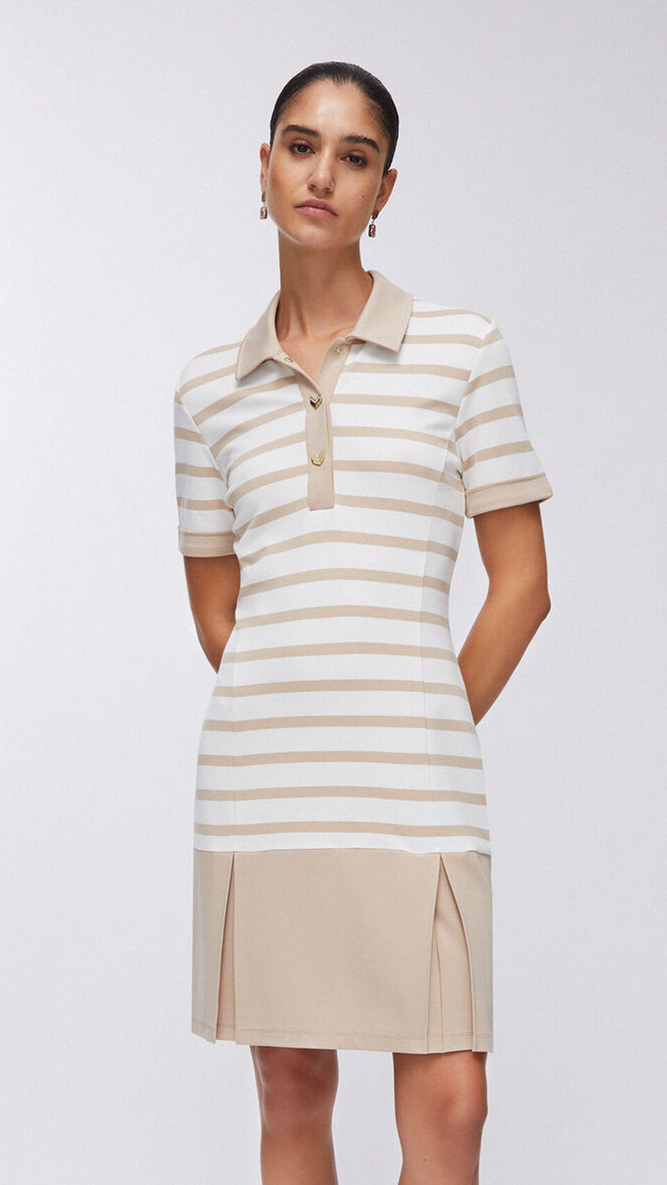 Vestido de punto a rayas de estilo joven Liu Jo