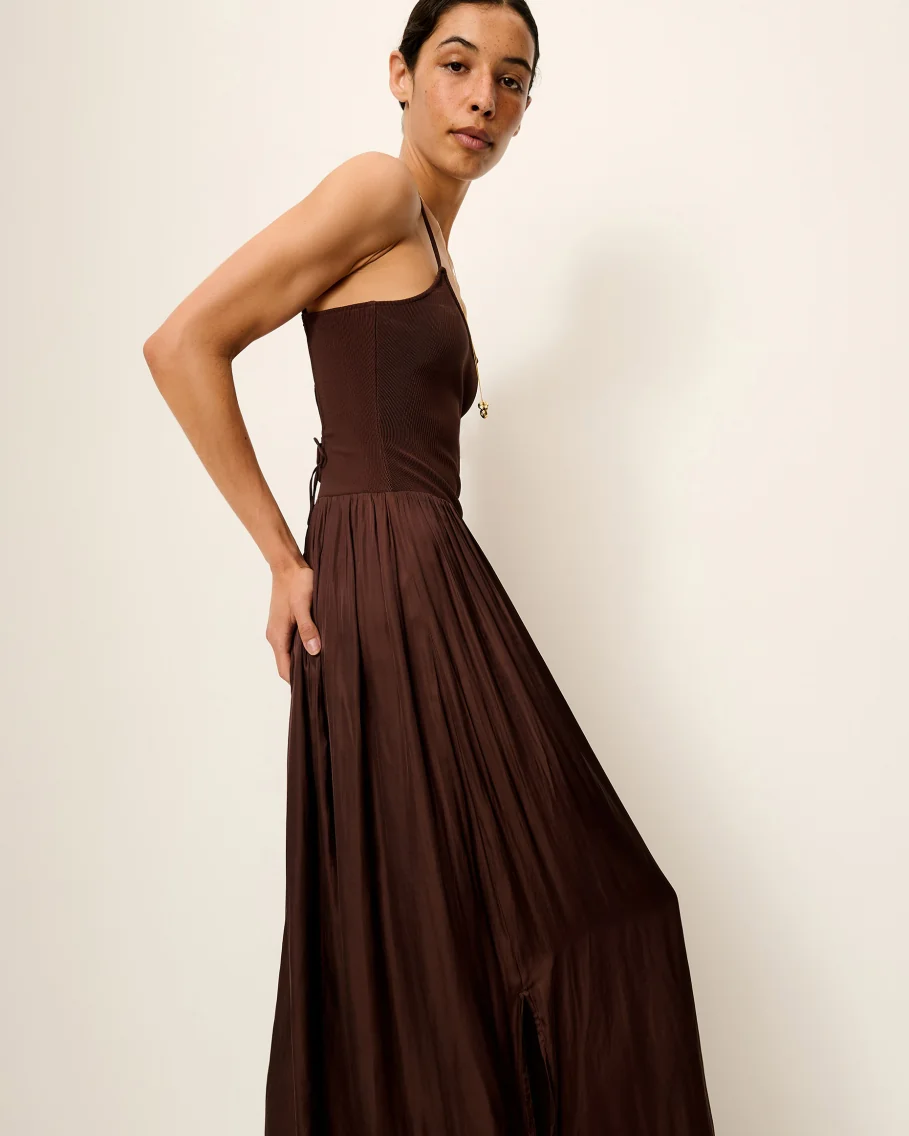 Vestido de tirantes con falda de raso Sessùn Sweet Mambo