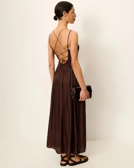 Vestido de tirantes con falda de raso Sessùn Sweet Mambo