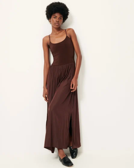 Vestido de tirantes con falda de raso Sessùn Sweet Mambo