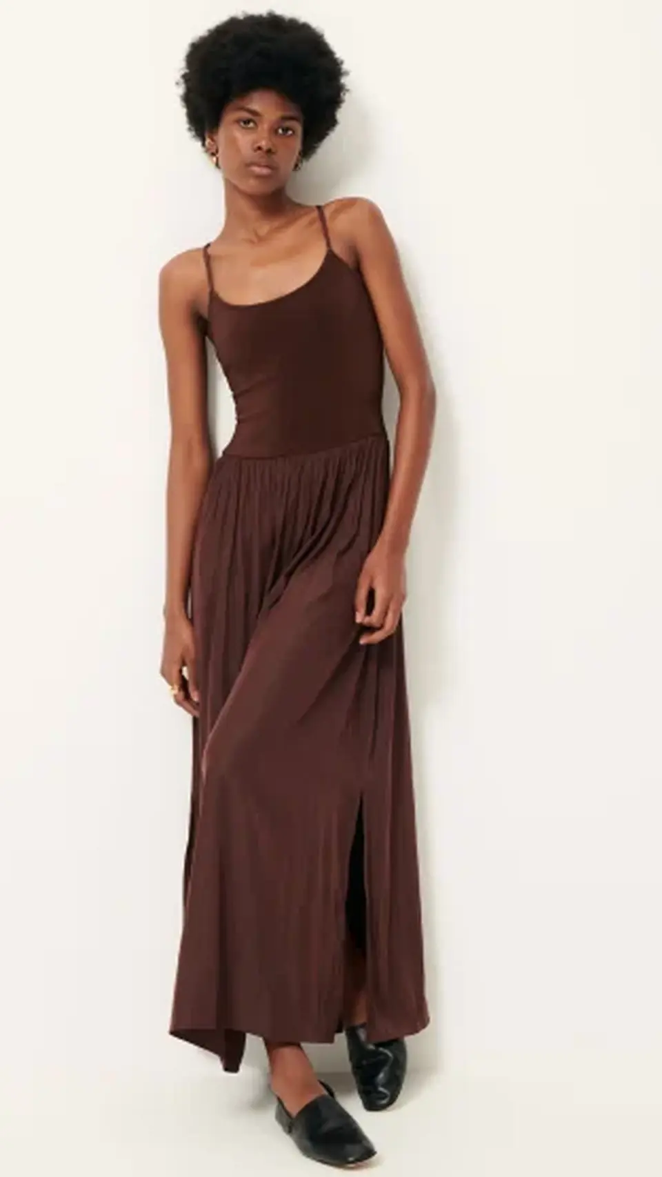 Vestido de tirantes con falda de raso Sessùn Sweet Mambo