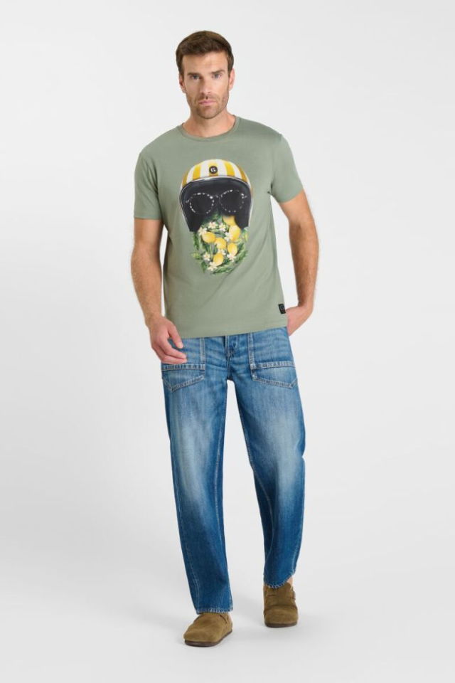 Camiseta de algodón de estilo joven Le Temps des Cerises Casc Llimones