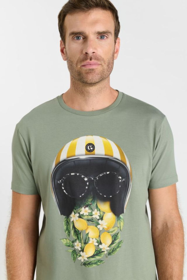Camiseta de algodón de estilo joven Le Temps des Cerises Casc Llimones