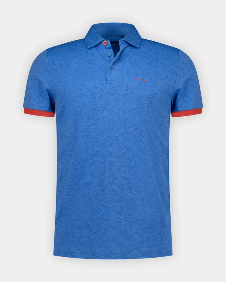 Polo de hombre sport en color rojo con detalles en contraste